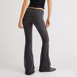 Free people penny pull-on flare jeans black size 25